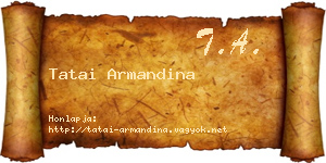 Tatai Armandina névjegykártya